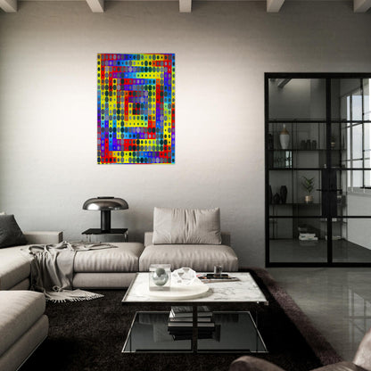 Orion Gris - 1969 - Victor Vasarely Brushed Aluminum Print - 70x100 cm / 28x40 inches | Victor Vasarely Aluminum Print | Victor Vasarely Prints