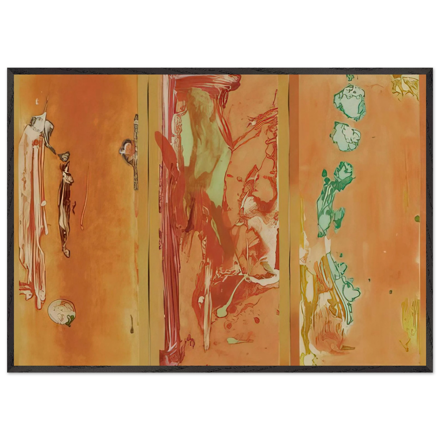 Helen Frankenthaler - Gateway - 1988 Wall art - 21x29.7 cm / 8x12" - Premium Wooden Framed Poster With Fine Art Paper-canvas - White frame
