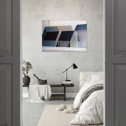 Barns - Eyvind Earle Brushed Aluminum Print - 70x100 cm / 28x40 inches | Eyvind Earle Aluminum Print | Eyvind Earle Prints