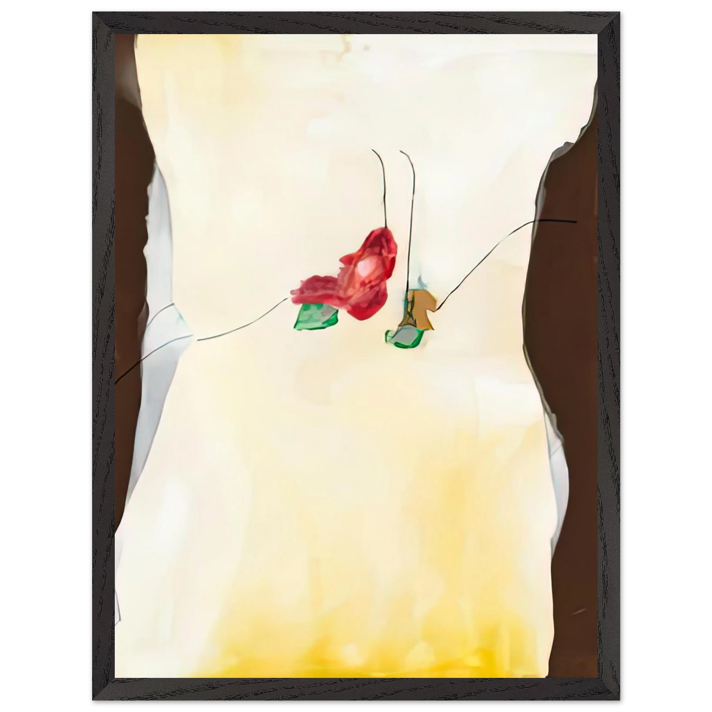 Helen Frankenthaler - Chill Factor, 1973- Wall Art - 60x80 cm / 24x32 inches - Premium Wooden Framed Poster With Fine Art Paper-canvas - Wood frame