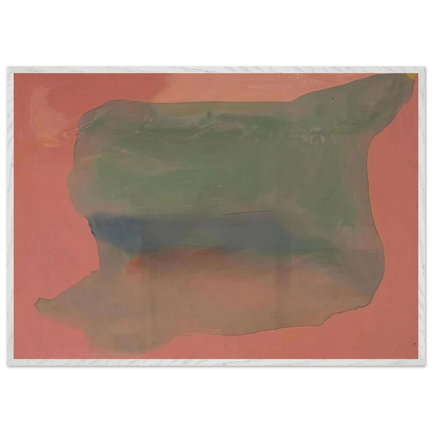 Helen Frankenthaler - Yearning - 1973 Wall art - 20x25 cm / 8x10 inches - Premium Wooden Framed Poster With Fine Art Paper-canvas - White frame