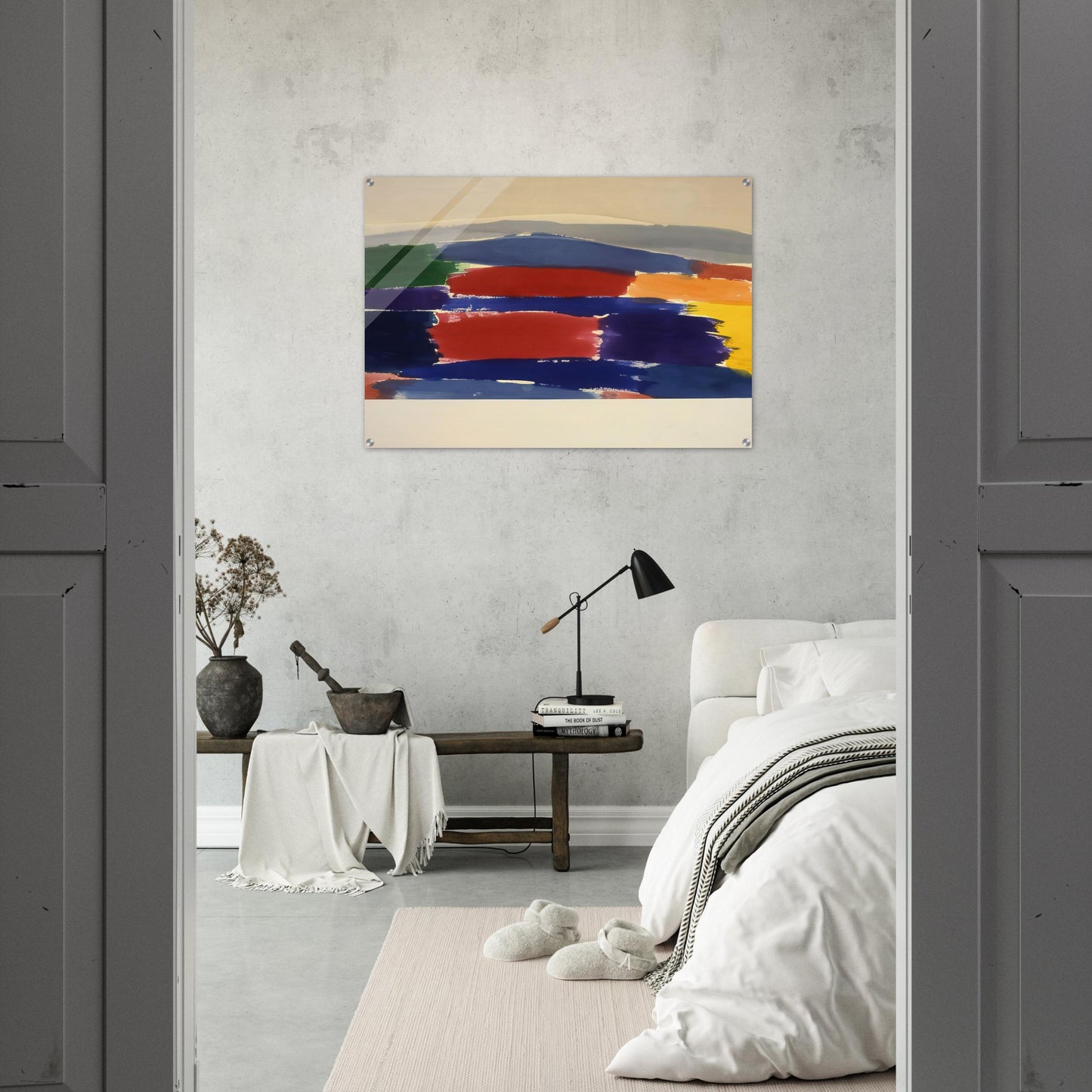 Village In The Moon - 1985 - Ronnie Landfield Acrylic Print - 70x100 cm / 28x40″ inches