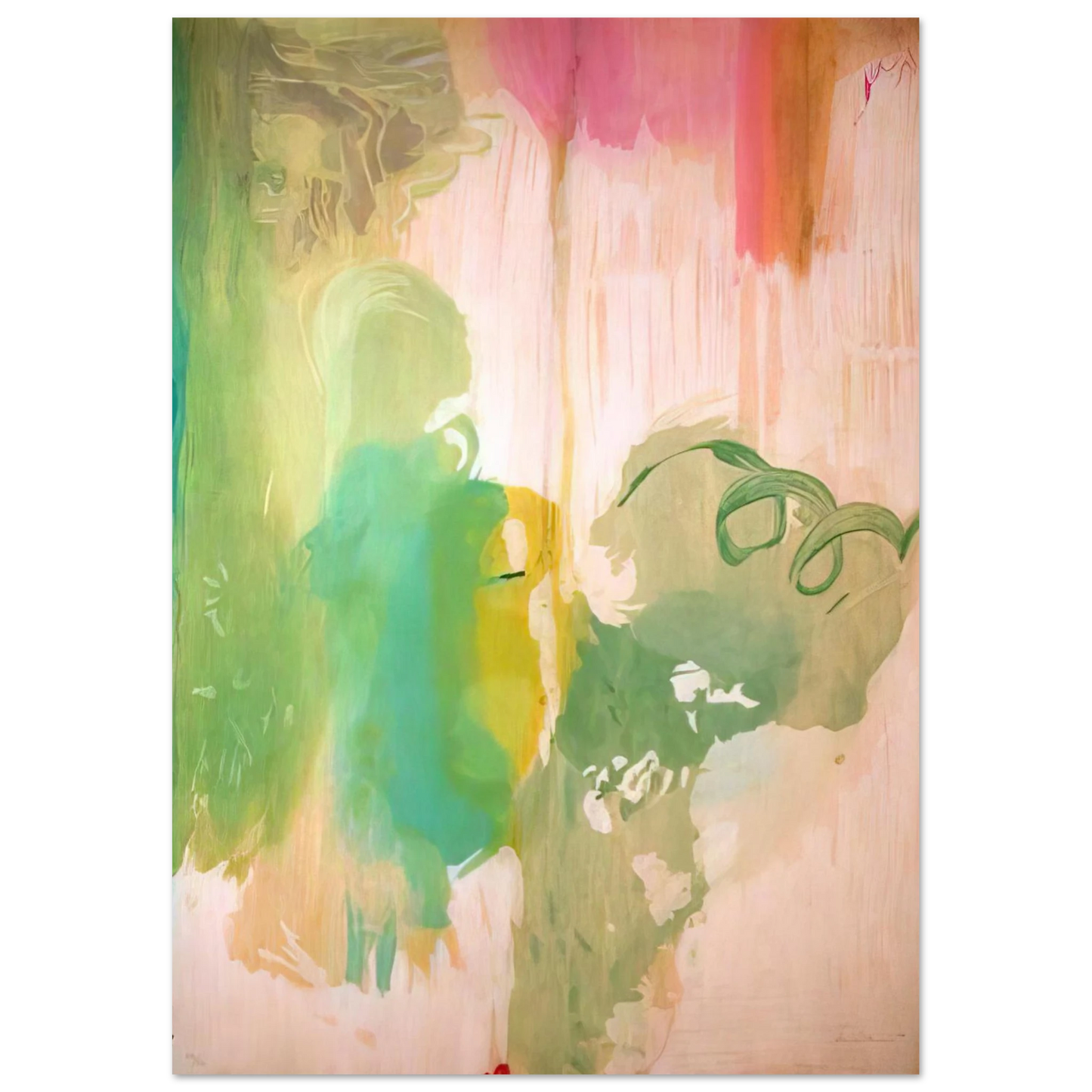 Helen Frankenthaler - Snow Pines - 2004 Wall art - 21x29.7 cm / 8x12" - Premium Wooden Framed Poster With Fine Art Paper-canvas - Black frame