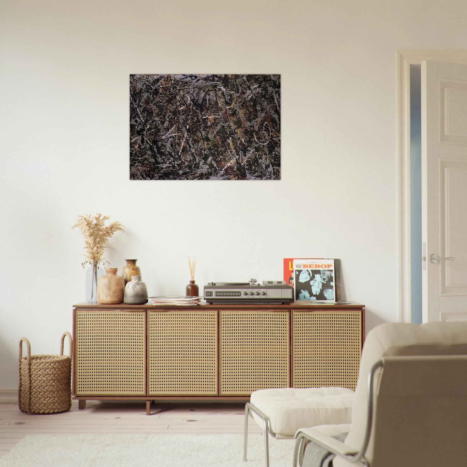 ALCHEMY 1947 - Jackson Pollock Brushed Aluminum Print - 70x100 cm / 28x40 inches | Jackson Pollock Aluminum Print | Jackson Pollock Prints