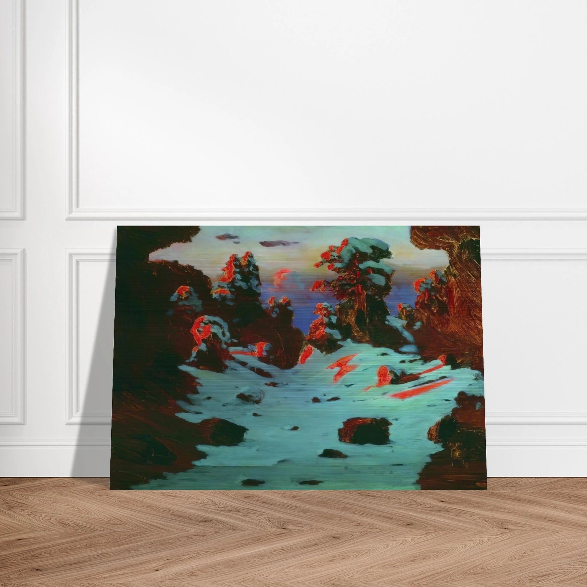 Sunset Effect - Arkhyp Kuindzhi Brushed Aluminum Print - 70x100 cm / 28x40 inches | Arkhyp Kuindzhi Aluminum Print | Arkhyp Kuindzhi Prints