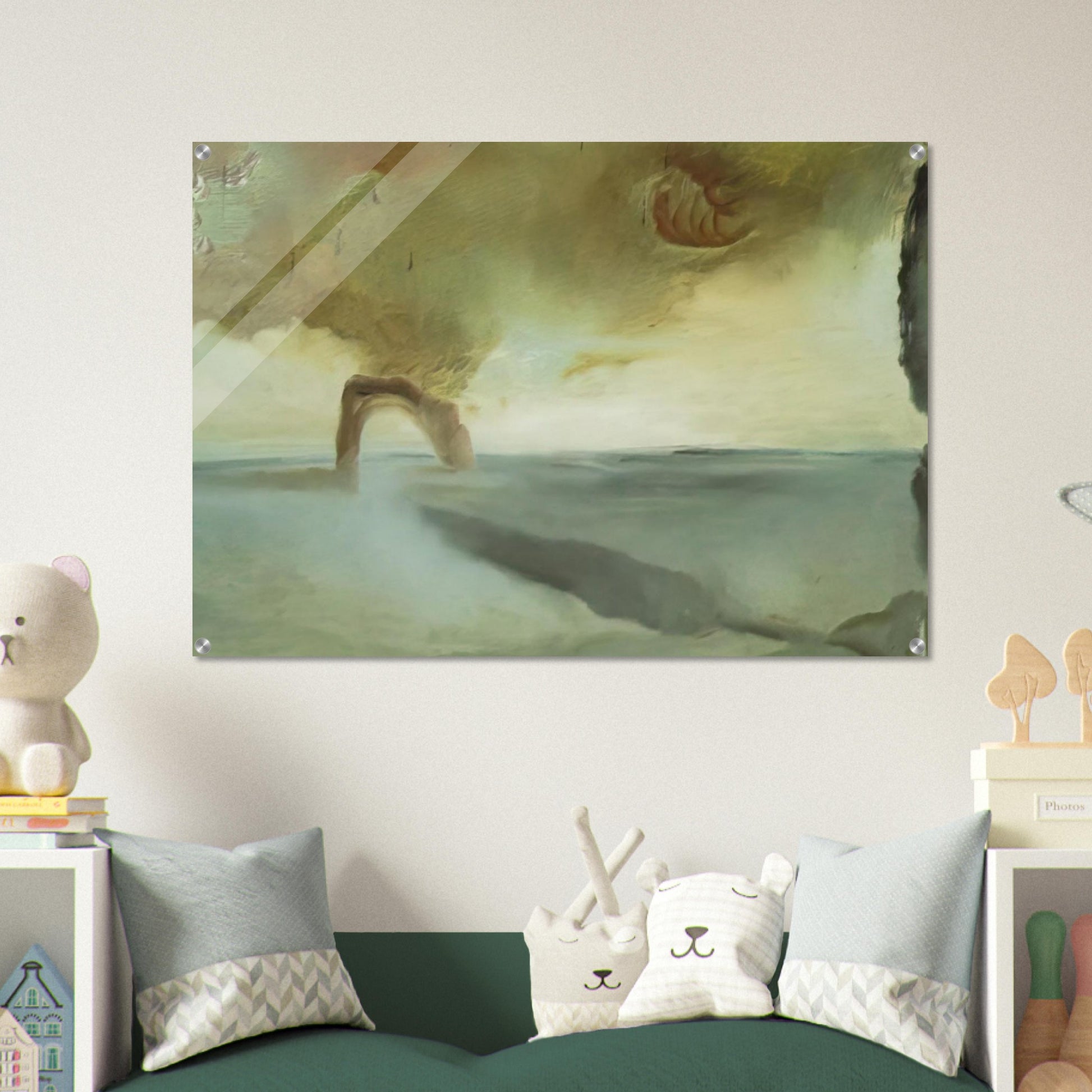 LANDSCAPE WITH ROCK IN THE SHAPE OF A TRIUMPHAL ARCH - Salvador Dali Acrylic Print - 70x100 cm / 28x40″ inches | Salvador Dali Wall Art | Salvador Dali Prints