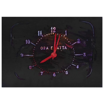The Exact Time - 1973 - Mario Schifano Brushed Aluminum Print - 70x100 cm / 28x40 inches | Mario Schifano Aluminum Print | Mario Schifano Prints