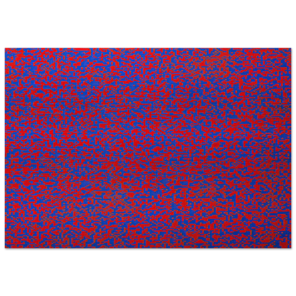 Random Distribution of 40,000 Squares Using the Odd and Even Numbers of a Telephone Directory detail - 1971 - Francois Morellet Brushed Aluminum Print - 70x100 cm / 28x40 inches | Francois Morellet Aluminum Print | Francois Morellet Prints
