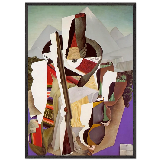 ZAPATISTA LANDSCAPE THE GUERRILLA 1915 - Diego Rivera 70x100 cm / 28x40 inches Framed Art Print – Black Wooden Frame