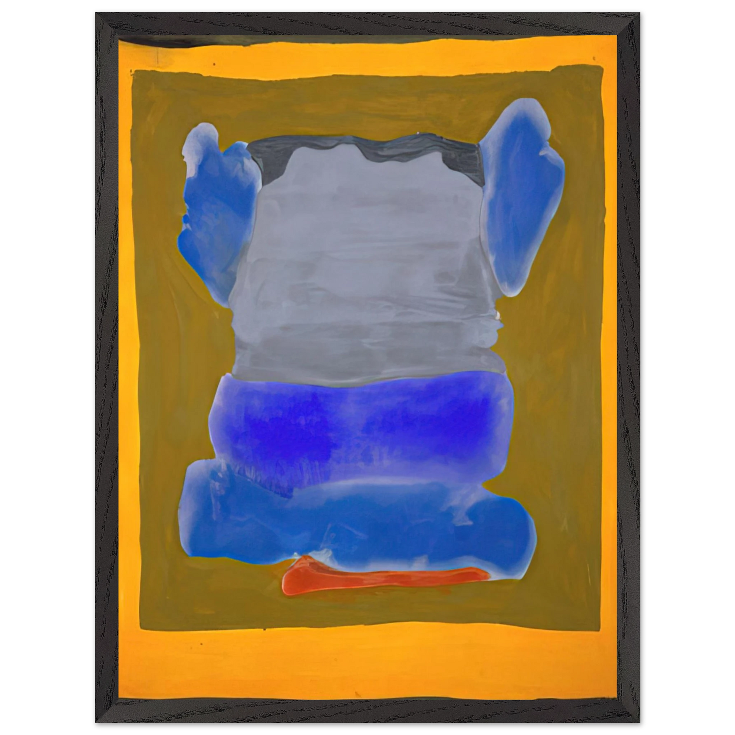 Helen Frankenthaler - Buddha s Court - 1964 Wall art - 21x29.7 cm / 8x12" - Premium Wooden Framed Poster With Fine Art Paper-canvas - Wood frame