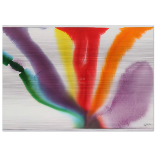 Phenomena Compass Bearing - 1979 - Paul Jenkins Brushed Aluminum Print - 70x100 cm / 28x40 inches | Paul Jenkins Aluminum Print | Paul Jenkins Prints