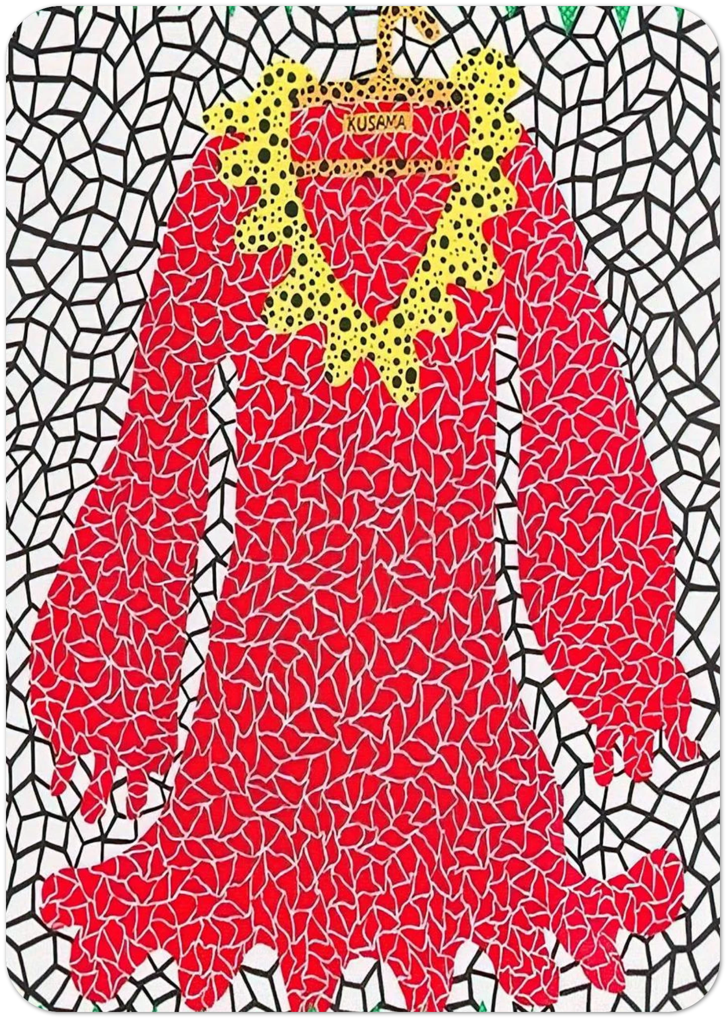 DRESS 1982 By Yayoi Kusama Pack of 10 Post Cards | Yayoi Kusama Post Cards | A6 (10.5 x 14.8 cm) - 4.1 x 5.8 inches