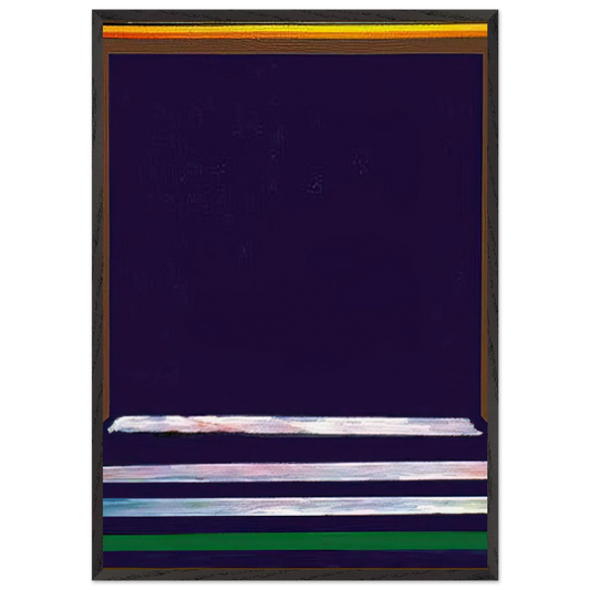 The Howl of Terror - 1967 - Ronnie Landfield 70x100 cm / 28x40 inches Framed Art Print – Black Wooden Frame
