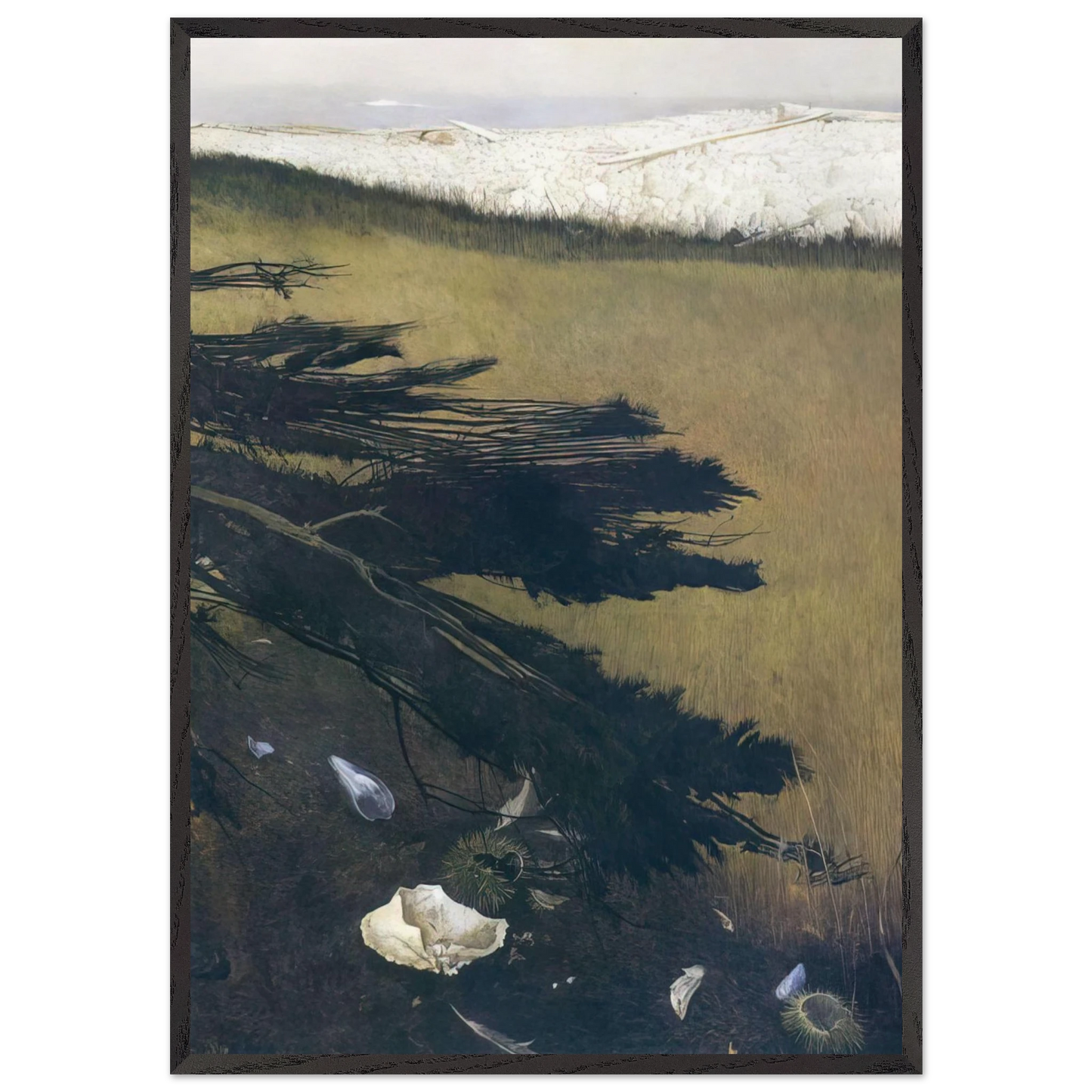 NOT DETECTED 47 - Andrew Wyeth 70x100 cm / 28x40 inches Framed Art Print – Black Wooden Frame