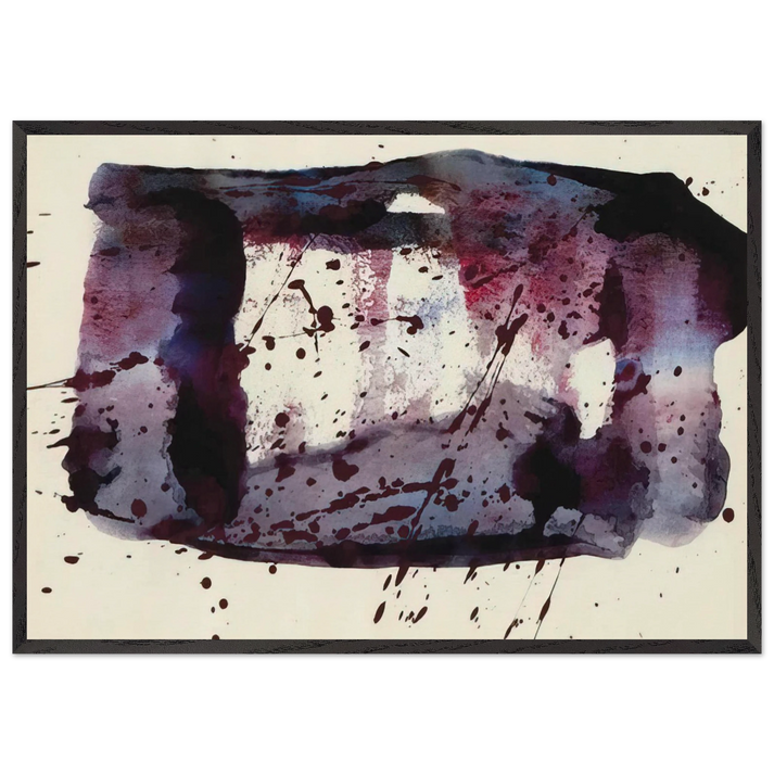 Untitled  SF76-176  - Sam Francis 70x100 cm / 28x40 inches Framed Art Print – Black Wooden Frame
