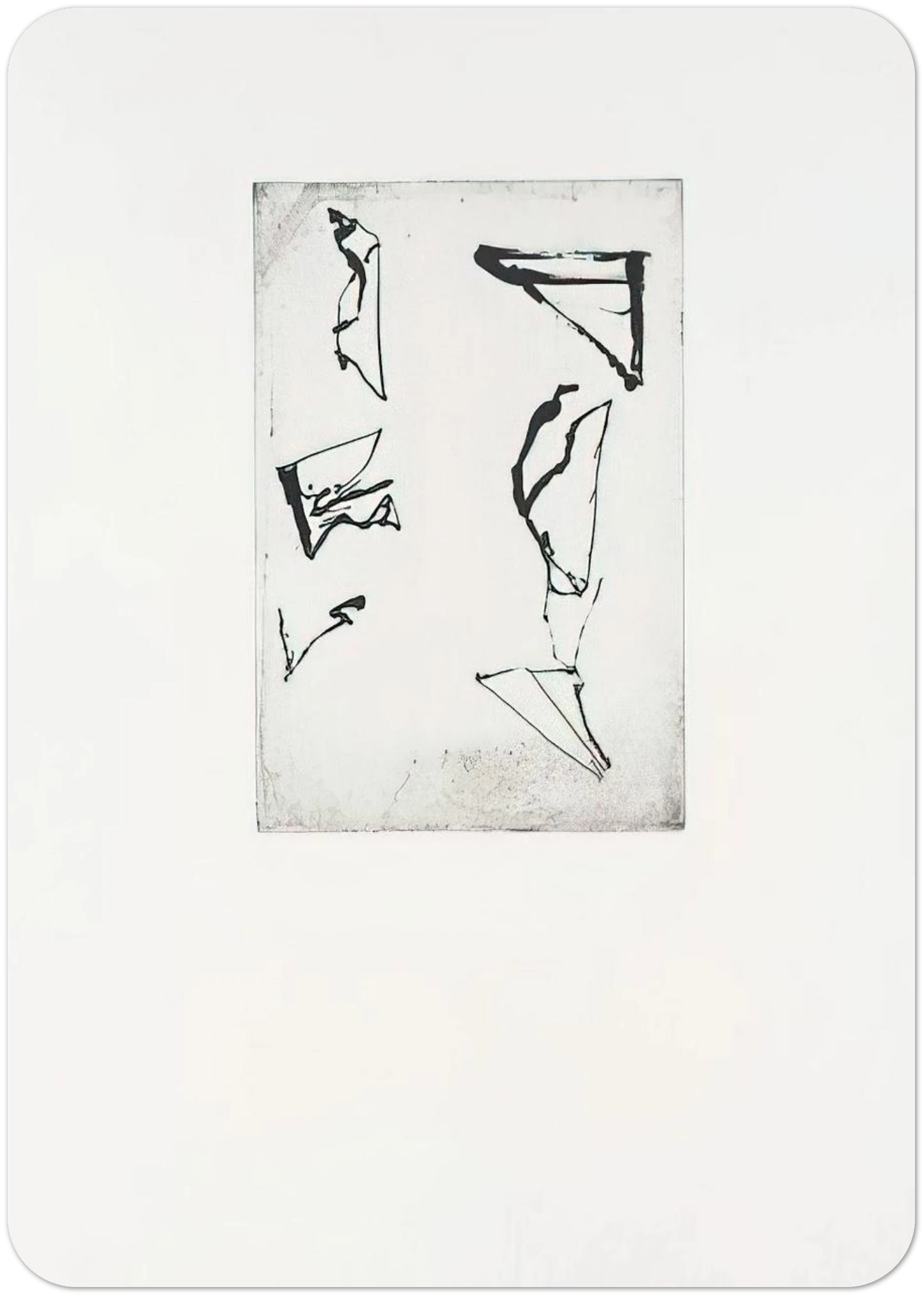 Etchings to Rexroth #1 - 1986 By Brice Marden Pack of 10 Post Cards | Brice Marden Post Cards | A6 (10.5 x 14.8 cm) - 4.1 x 5.8 inches