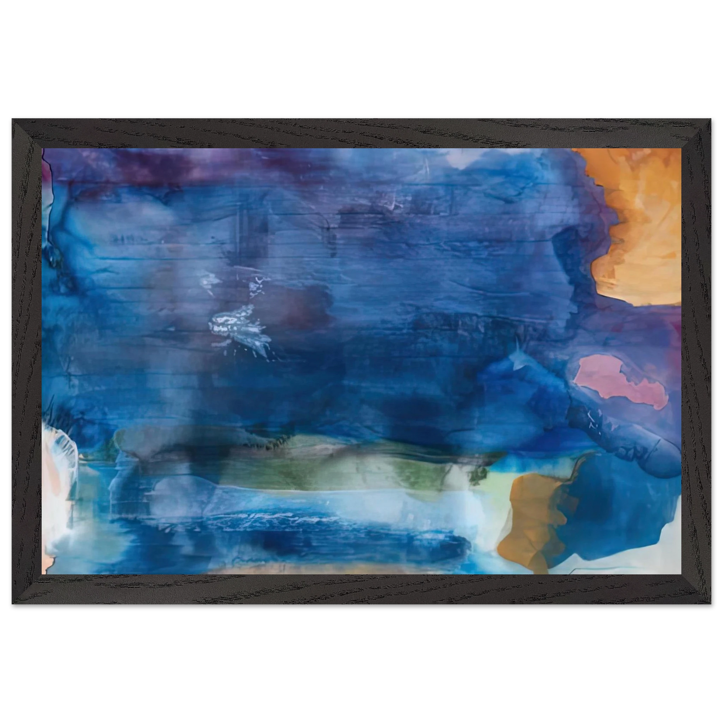 Helen Frankenthaler - Riverhead, 1963-64- Wall Art - 30x40 cm / 12x16 inches - Premium Wooden Framed Poster With Fine Art Paper-canvas - White frame