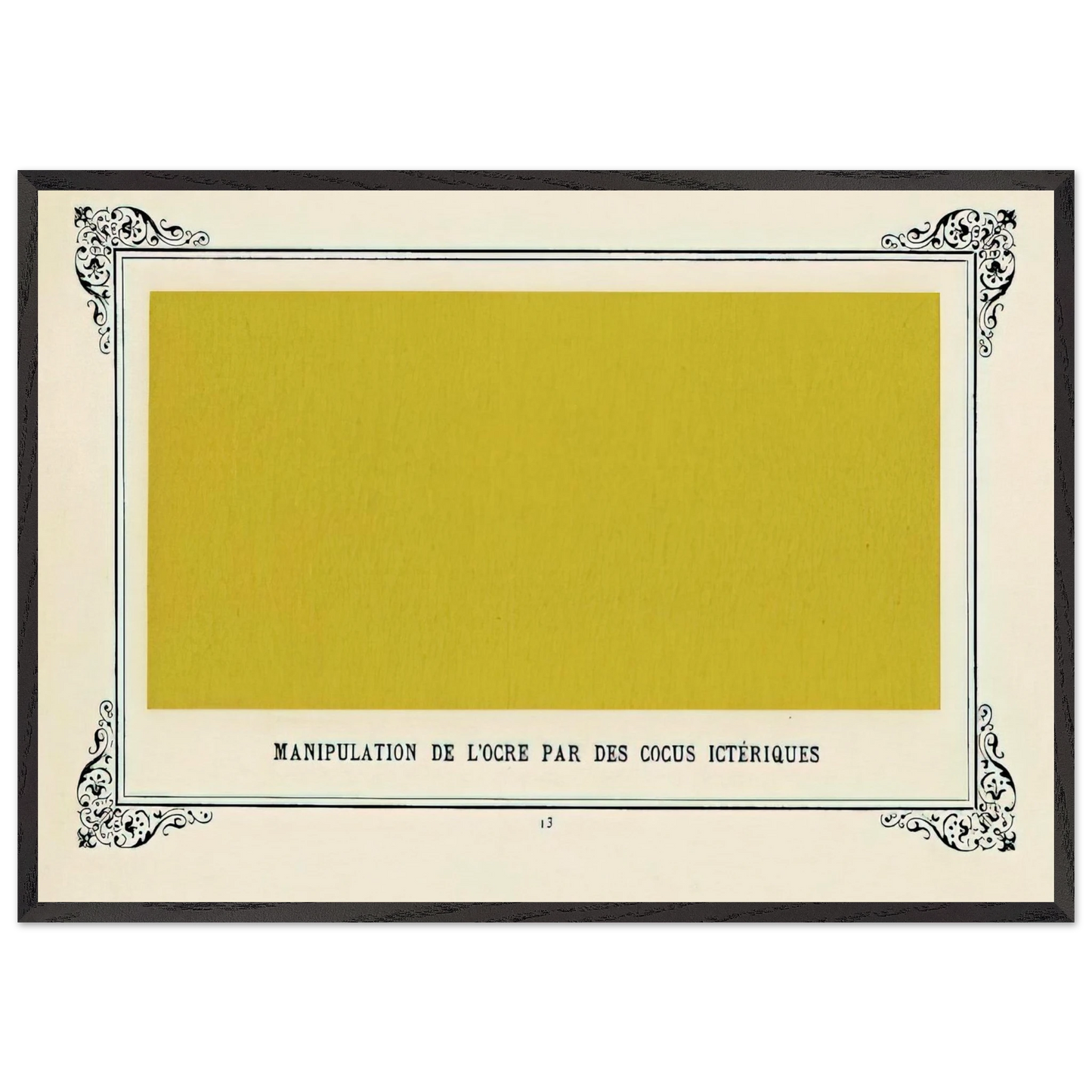 Jaundiced Cuckolds Handling Ochre - Alphonse Allais 70x100 cm / 28x40 inches Framed Art Print – Black Wooden Frame