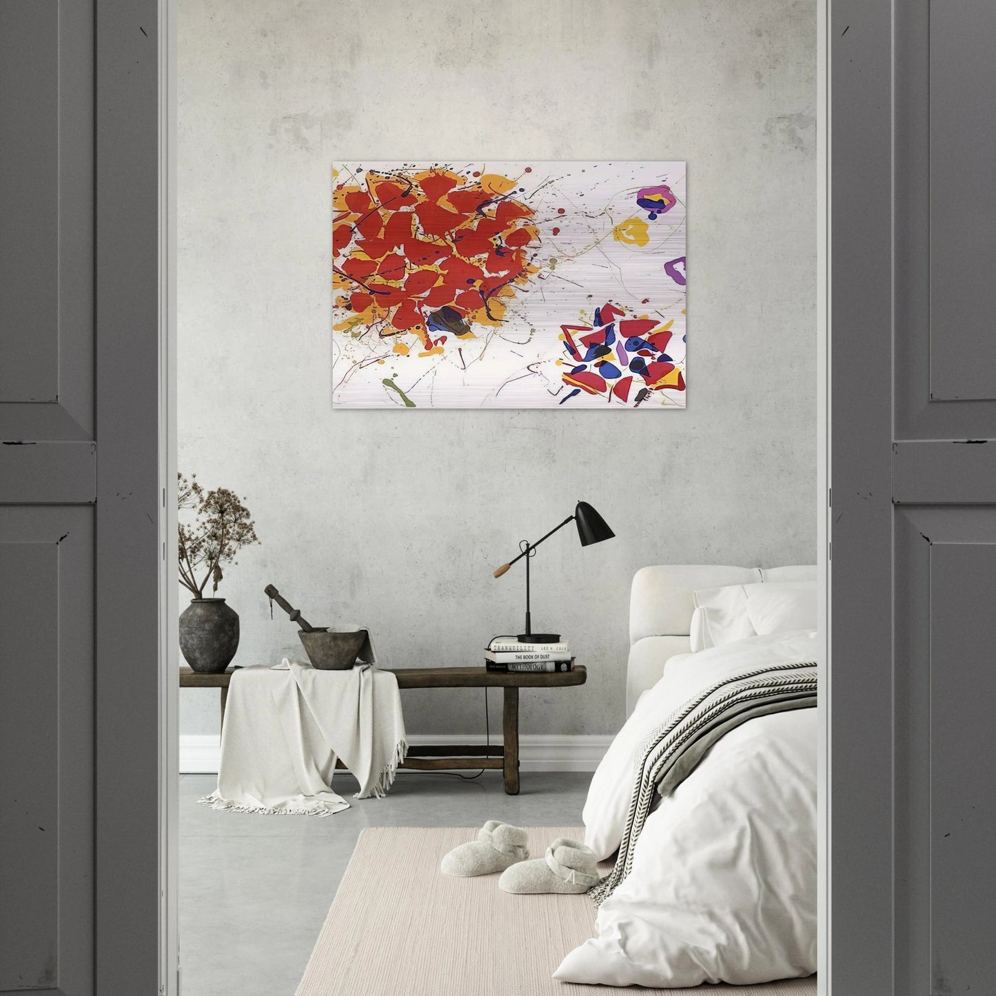 Untitled  L. I88; SFE 065  - Sam Francis Brushed Aluminum Print - 70x100 cm / 28x40 inches | Sam Francis Aluminum Print | Sam Francis Prints