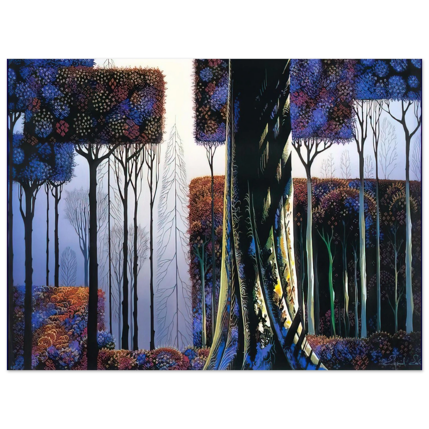 Eyvind Earle - Ancient Forest  75x100 cm / 30x40inches Fine Art Poster