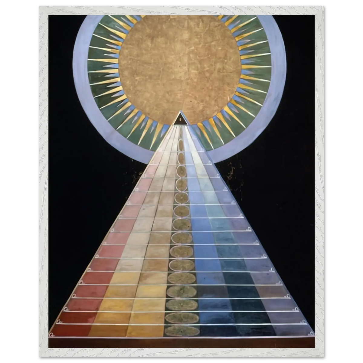Hilma af Klint - ALTAR PAINTING 1915 Wall art - 15x20 cm / 6x8 Inches - Premium Wooden Framed Poster With Fine Art Paper - Black frame