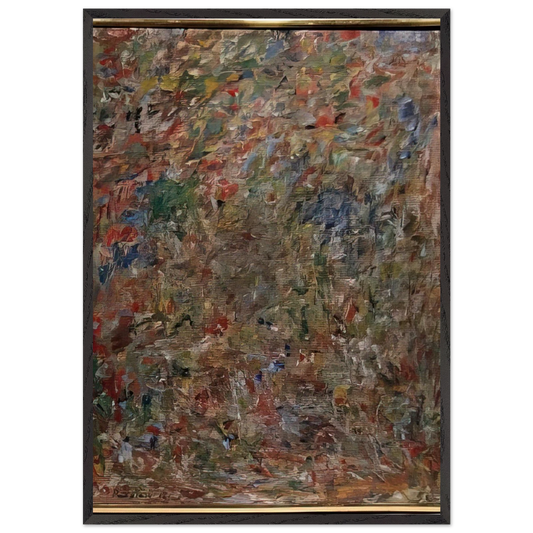 ABSTRACTION 1963 - Milton Resnick 70x100 cm / 28x40 inches Framed Art Print – Black Wooden Frame
