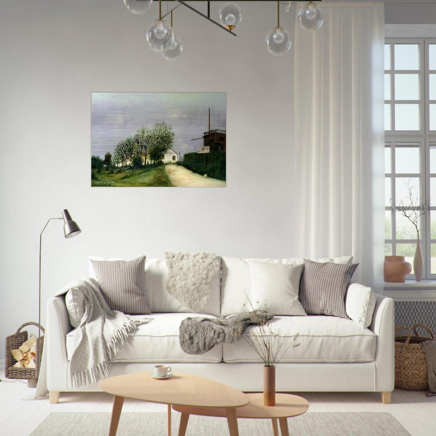 MOULIN IN SANNOIS - Maurice Utrillo Brushed Aluminum Print - 70x100 cm / 28x40 inches | Maurice Utrillo Aluminum Print | Maurice Utrillo Prints