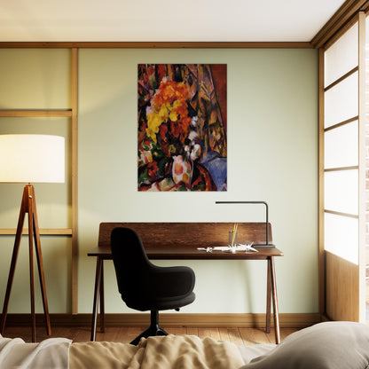 Chrysanthemums - Paul Cézanne Brushed Aluminum Print - 70x100 cm / 28x40 inches | Paul Cézanne Aluminum Print | Paul Cézanne Prints