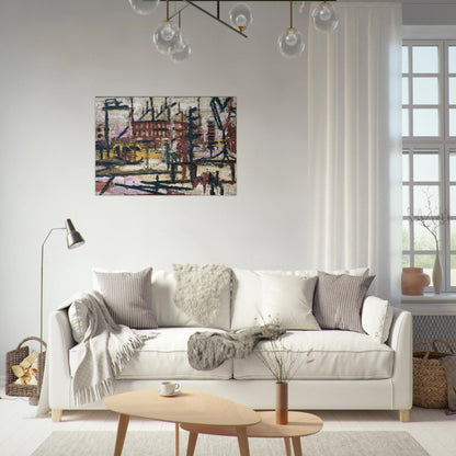 MORNINGTON CRESCENT - Frank Auerbach Brushed Aluminum Print - 70x100 cm / 28x40 inches | Frank Auerbach Aluminum Print | Frank Auerbach Prints