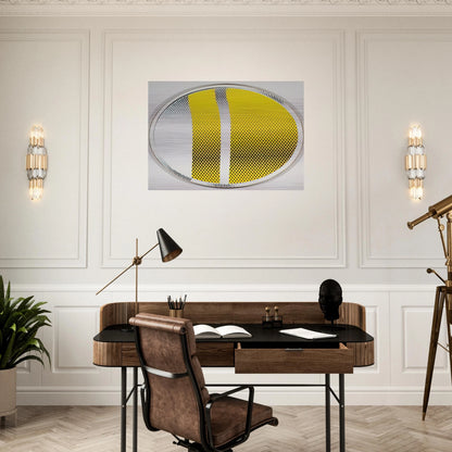 MIRROR 4 1970 3 - Roy Lichtenstein Brushed Aluminum Print - 70x100 cm / 28x40 inches | Roy Lichtenstein Aluminum Print | Roy Lichtenstein Prints