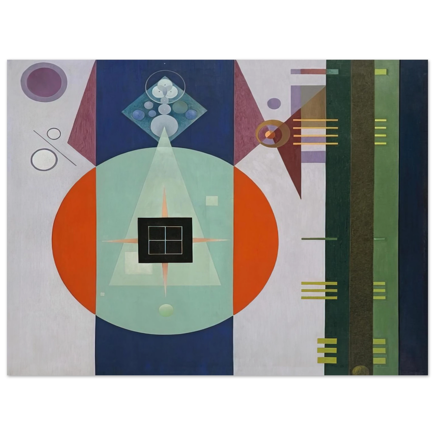 Rudolf Bauer - DARK SQUARE 1938  75x100 cm / 30x40inches Fine Art Poster