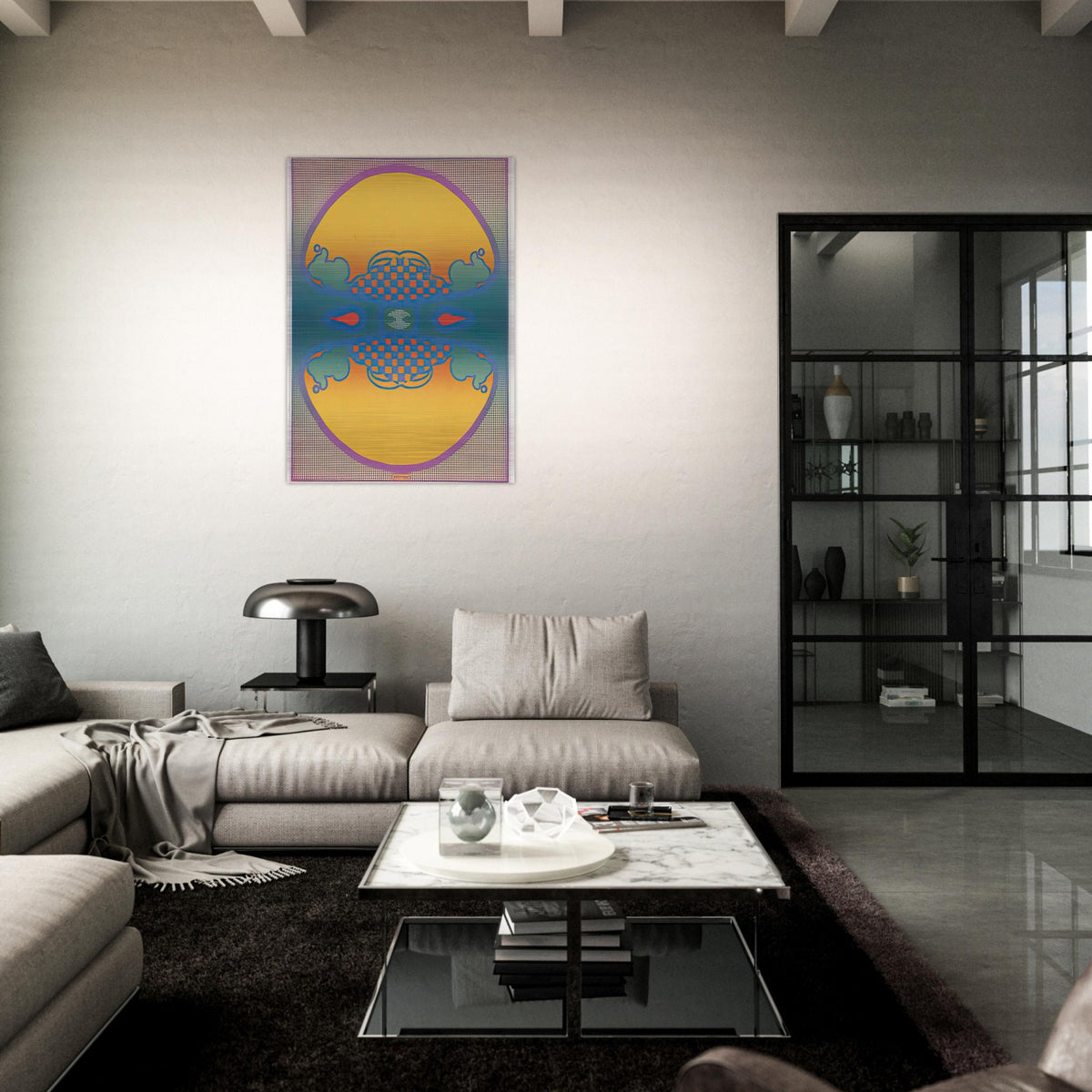 1 2 3 INFINITY THE CONTEMPORARIES 1967 - Peter Max Brushed Aluminum Print - 70x100 cm / 28x40 inches | Peter Max Aluminum Print | Peter Max Prints