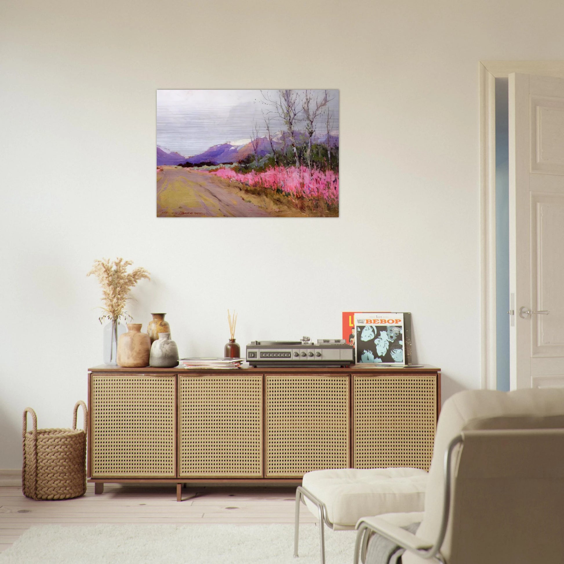 Fireweed Lane - Romanticism - Sydney Laurence Brushed Aluminum Print - 70x100 cm / 28x40 inches | Sydney Laurence Aluminum Print | Sydney Laurence Prints