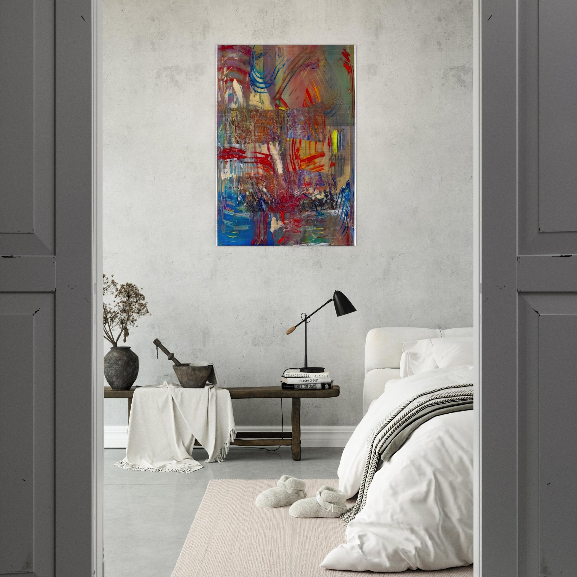 Horses Upside Down - Sam Gilliam Brushed Aluminum Print - 70x100 cm / 28x40 inches | Sam Gilliam Aluminum Print | Sam Gilliam Prints