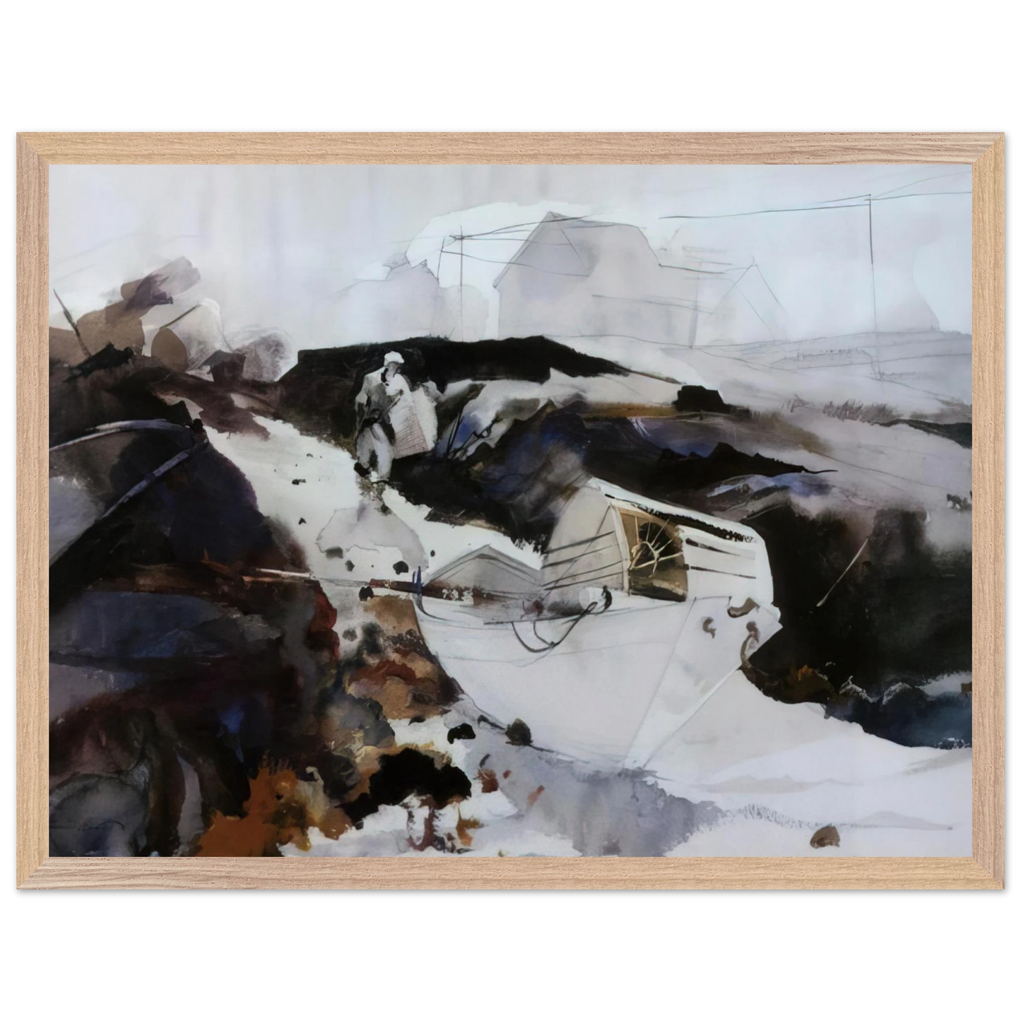 Andrew Wyeth - THE WHITE DORY 1941 Wall Art - 60x80 cm / 24x32 inches - Fine Art Poster-canvas - -