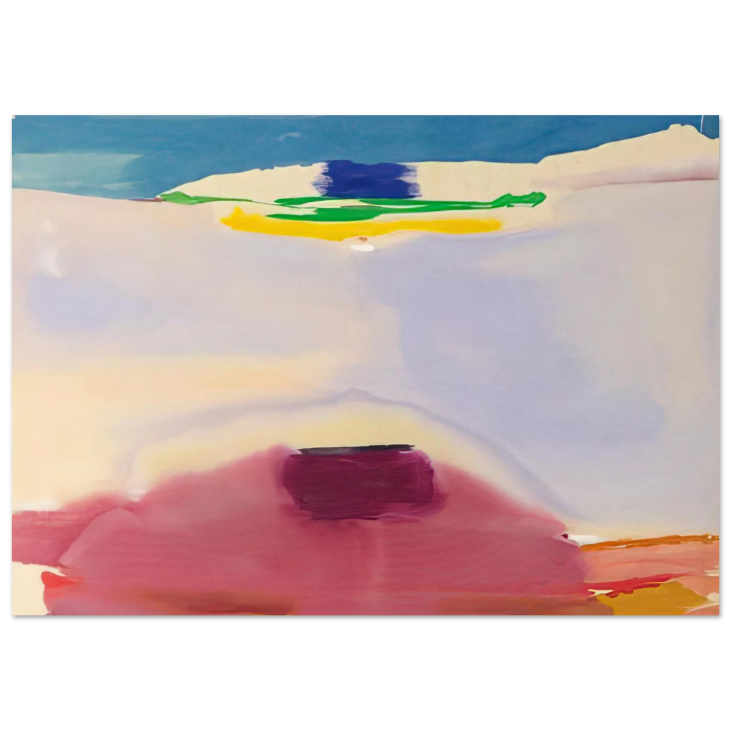 Helen Frankenthaler - Leveling - 1973 Wall art - A3 (29.7 x 42  cm) - Premium Wooden Framed Poster With Fine Art Paper-canvas - Wood frame