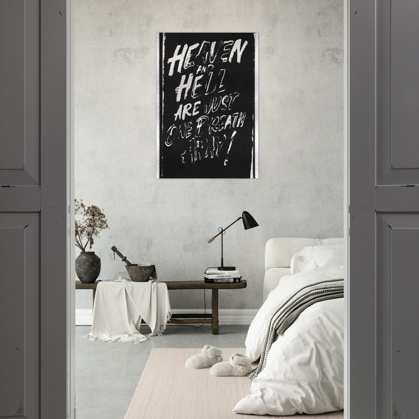 Heaven and Hell Are Just One Breath Away! - Andy Warhol Brushed Aluminum Print - 70x100 cm / 28x40 inches | Andy Warhol Aluminum Print | Andy Warhol Prints