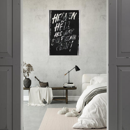 Heaven and Hell Are Just One Breath Away! - Andy Warhol Brushed Aluminum Print - 70x100 cm / 28x40 inches | Andy Warhol Aluminum Print | Andy Warhol Prints