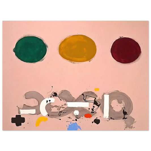 Adolph Gottlieb - Green, Ochre, Maroon - 1969  75x100 cm / 30x40inches Fine Art Poster