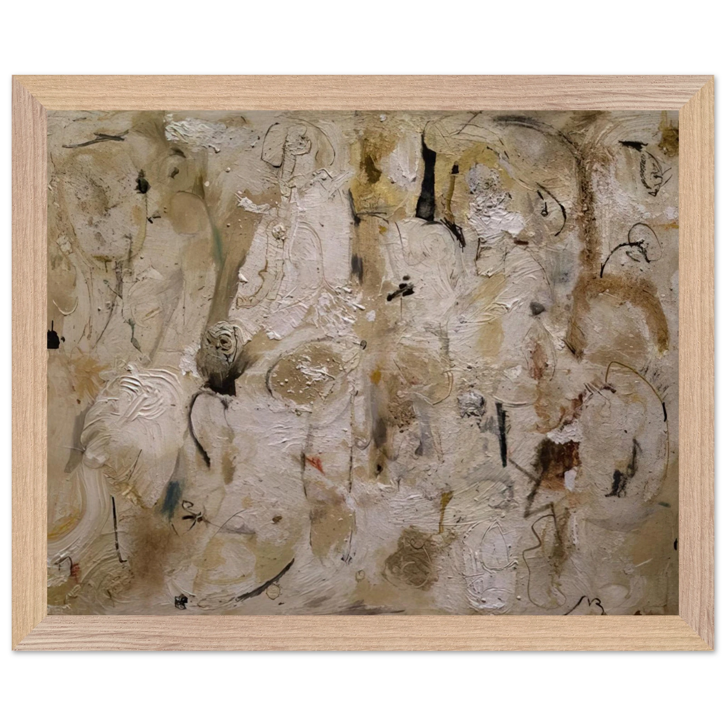 Helen Frankenthaler - Painted on 21st Street - 1951 Wall art - 50x70 cm / 20x28 inches - Premium Wooden Framed Poster With Fine Art Paper-canvas - Black frame