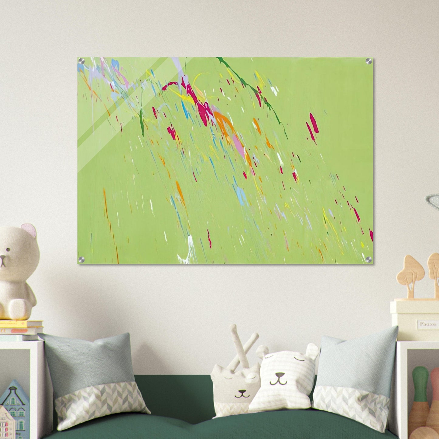 Raindrops Keep Falling on My Head - 1973 - Walasse Ting Acrylic Print - 70x100 cm / 28x40″ inches