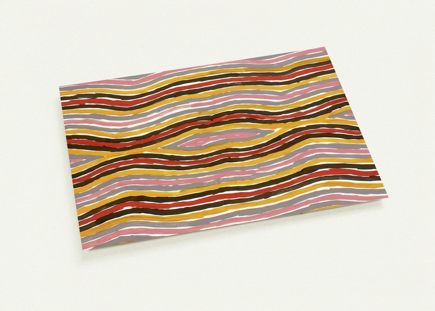 Floor Paint Lake Napperby - 2001 By Clifford Possum Tjapaltjarri Pack of 10 Post Cards | Clifford Possum Tjapaltjarri Post Cards | A6 (10.5 x 14.8 cm) - 4.1 x 5.8 inches