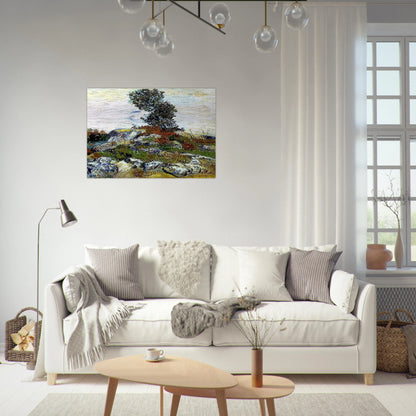 The Rocks with Oak tree - Vincent van Gogh Brushed Aluminum Print - 70x100 cm / 28x40 inches | Vincent van Gogh Aluminum Print | Vincent van Gogh Prints
