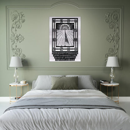 SUNDIAL XXIV EMBLEMATA REJECTED PLATE 1931 - MC Escher Brushed Aluminum Print - 70x100 cm / 28x40 inches | MC Escher Aluminum Print | MC Escher Prints | Maurits Cornelis Escher Prints