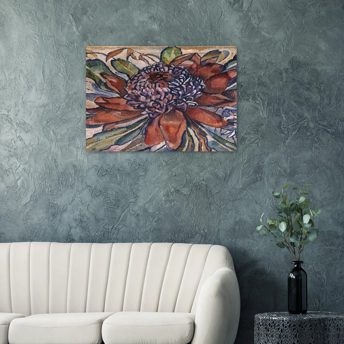 Waratah - 1928 - Grace Cossington Smith Brushed Aluminum Print - 70x100 cm / 28x40 inches | Grace Cossington Smith Aluminum Print | Grace Cossington Smith Prints