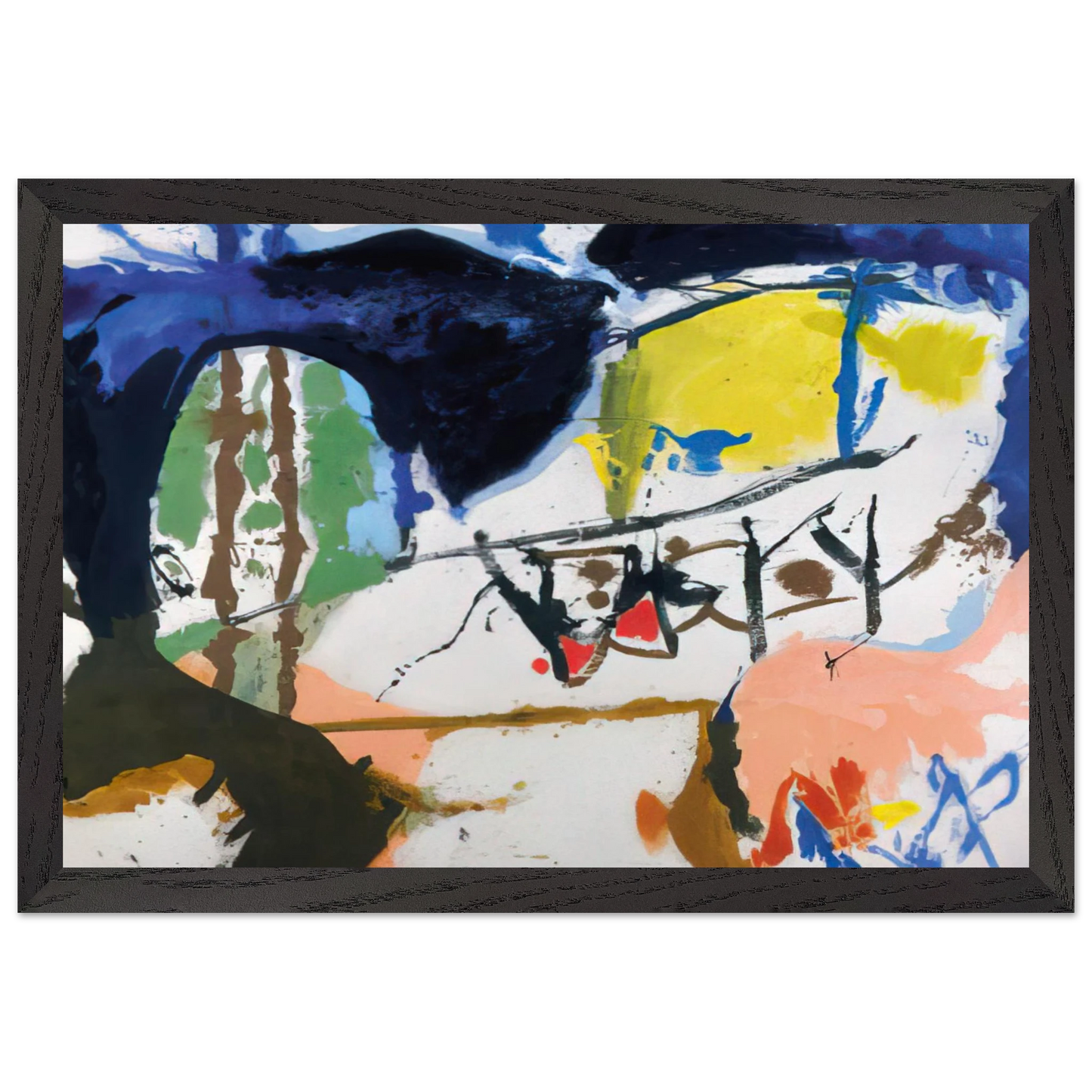 Helen Frankenthaler - Acres - 1959 Wall art - 27x35 cm / 11x14 inches - Fine Art Poster-canvas - -