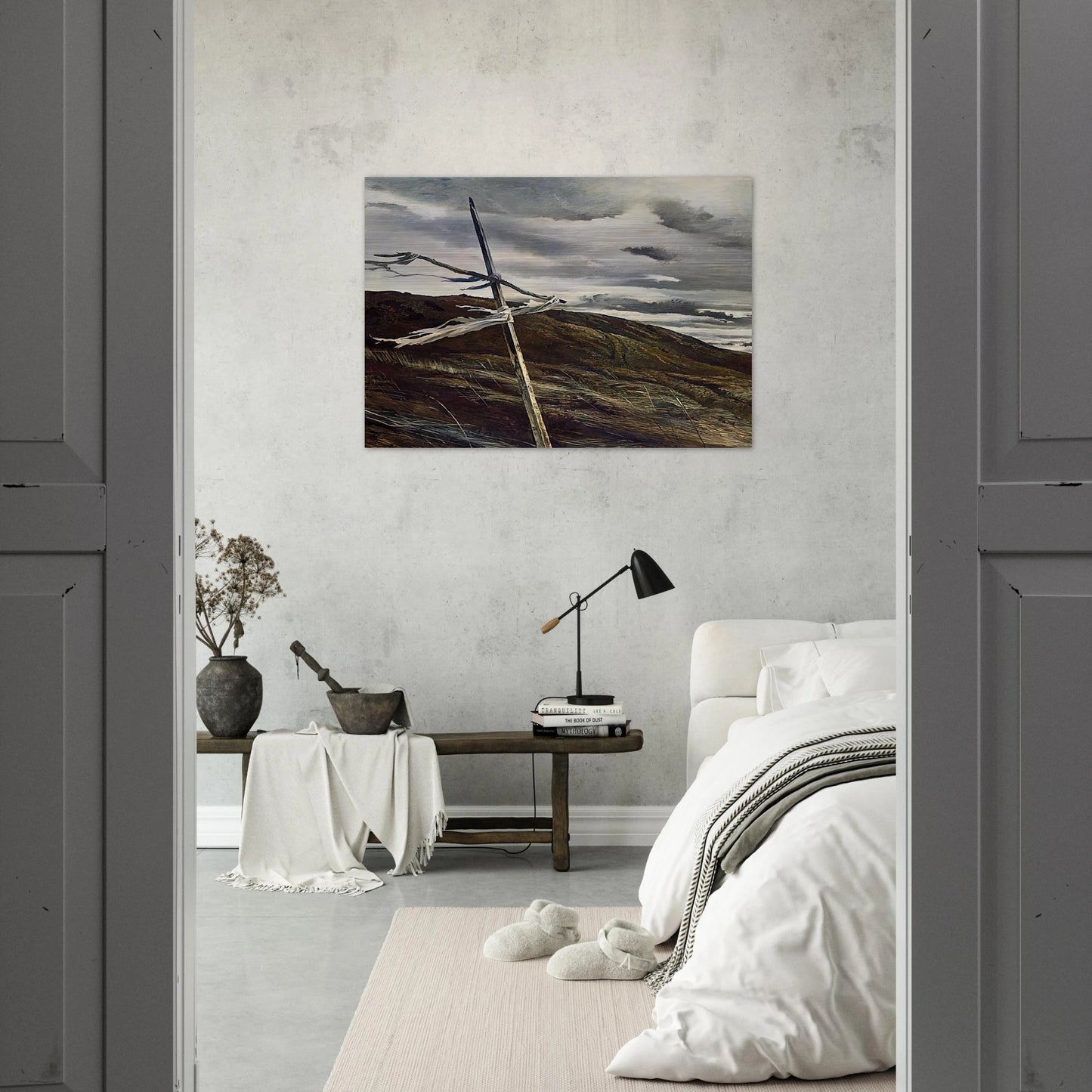 DODGES RIDGE 1947 - Andrew Wyeth Brushed Aluminum Print - 70x100 cm / 28x40 inches | Andrew Wyeth Aluminum Print | Andrew Wyeth Prints