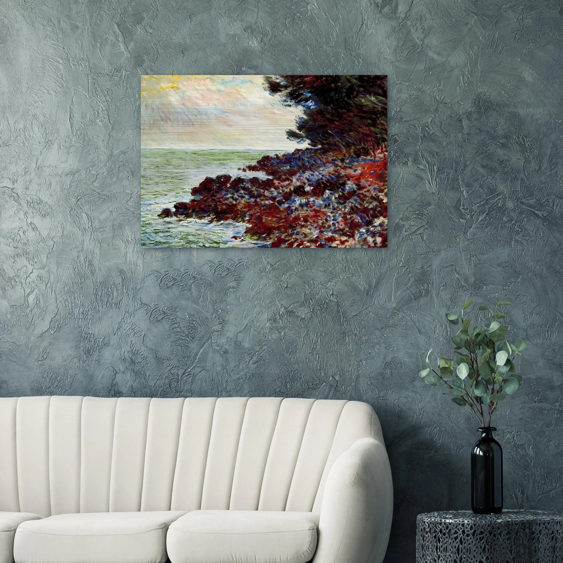 Cap Martin 3 - claude monet Brushed Aluminum Print - 70x100 cm / 28x40 inches | claude monet Aluminum Print | claude monet Prints