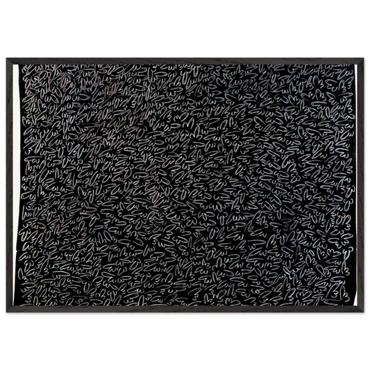 UNTITLED 1979 0 N2 - Keith Haring 70x100 cm / 28x40 inches Framed Art Print – Black Wooden Frame | Keith Haring Art For Sale