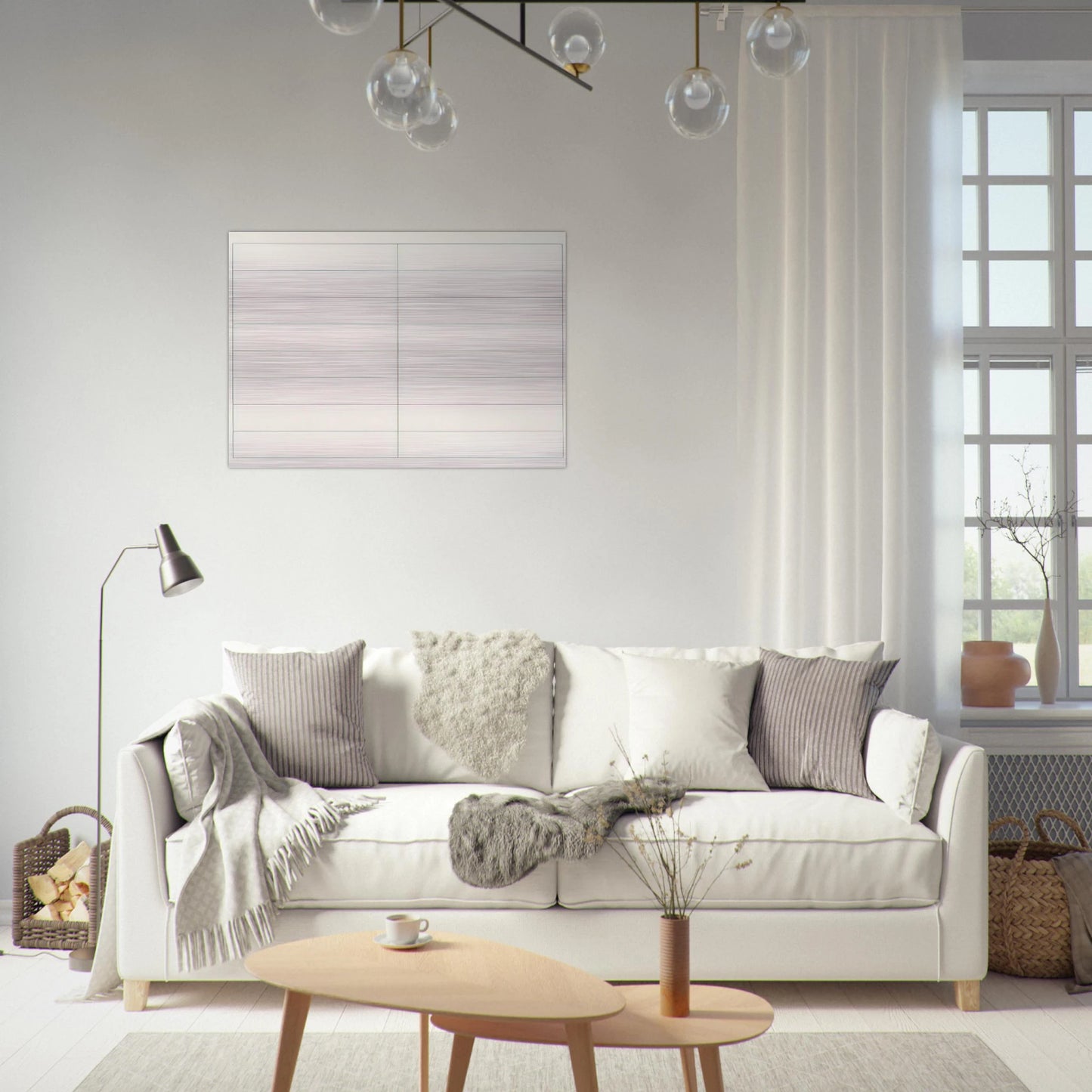 On a clear day, #2 - Agnes Martin Brushed Aluminum Print - 70x100 cm / 28x40 inches | Agnes Martin Aluminum Print | Agnes Martin Prints